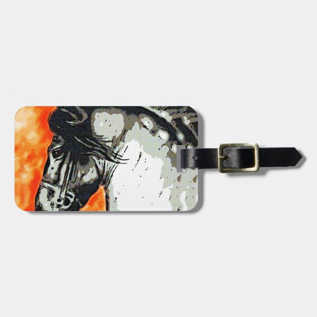 Friesian Mustang Luggage Tag (Front Horizontal)
