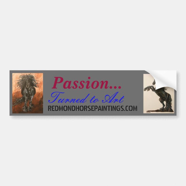 Friesian Passion bumper sticker (Front)