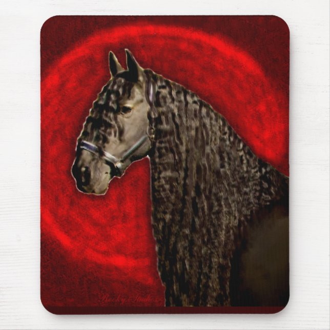 Friesian Portrait Mouse Mat (Front)