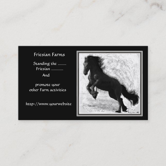 Friesian Power Business Cards (Front)