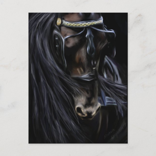 Friesian Spirit - Horse Painting Postcard (Front)