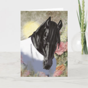 Friesian Stallion - Greeting Card