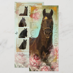 Friesian Stallion - Greeting- /Rackcard Card