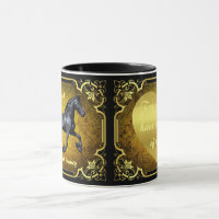 Friesian stallion  horse, heart of Gold mug