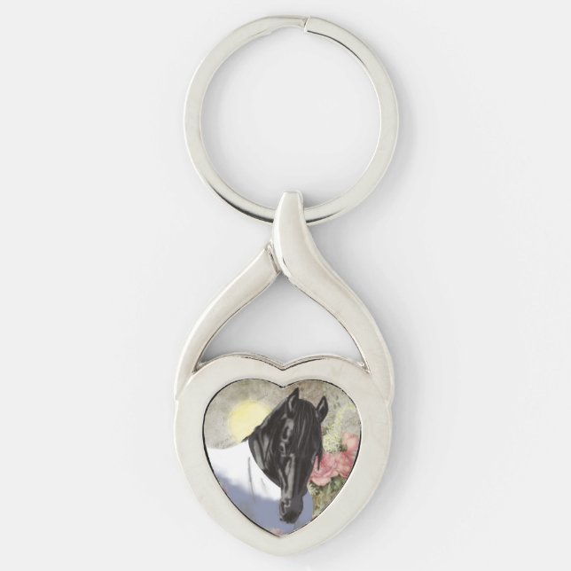 Friesian Stallion - Keychain (Front)