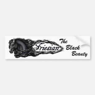 Friesian, The black beauty Bumper Sticker
