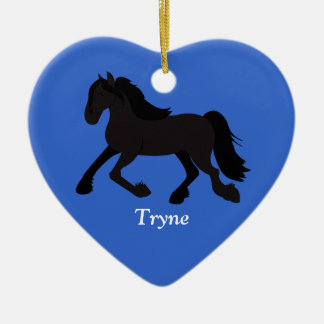 FRIESIAN WARMBLOOD DUTCH HORSE Custom Ornament