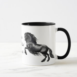 Friesians, black letter mug