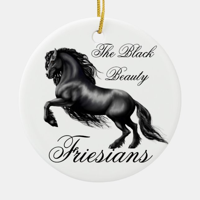 Friesians Ceramic Tree Decoration (Front)