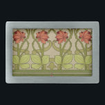 Frieze Border Art Nouveau Floral Belt Buckle<br><div class="desc">Art Nouveau Fine Art Wallpaper Pattern - This is the Frieze and border 1907–08 wallpaper pattern by S.A. Maxwell & Co. A beautiful art nouveau floral flower garden design.</div>