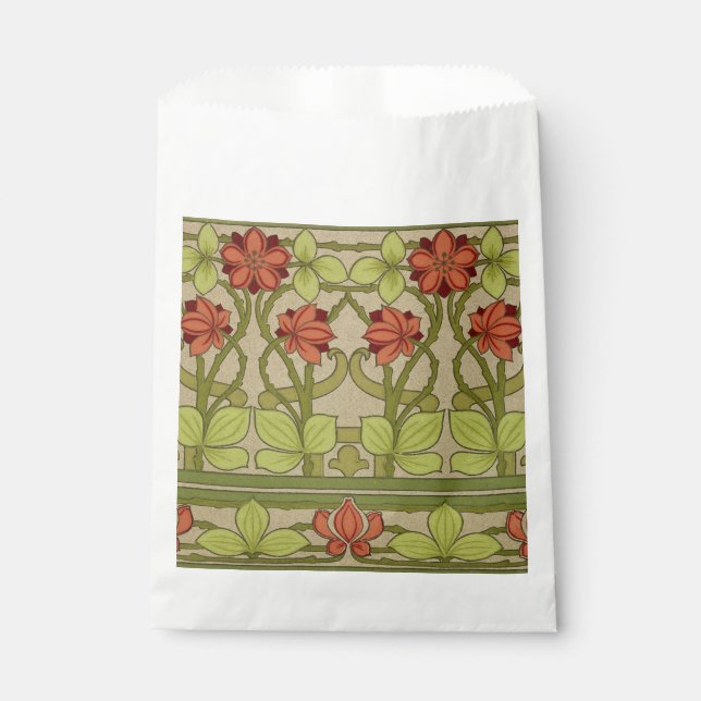 Frieze Border Art Nouveau Floral Favour Bags (Front)