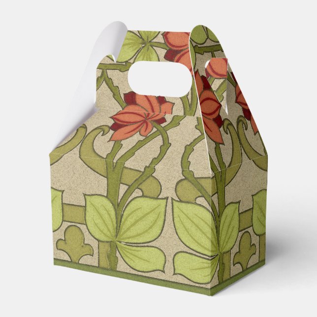 Frieze Border Art Nouveau Floral Favour Box (Front Side)