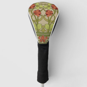 Frieze Border Art Nouveau Floral Golf Head Cover