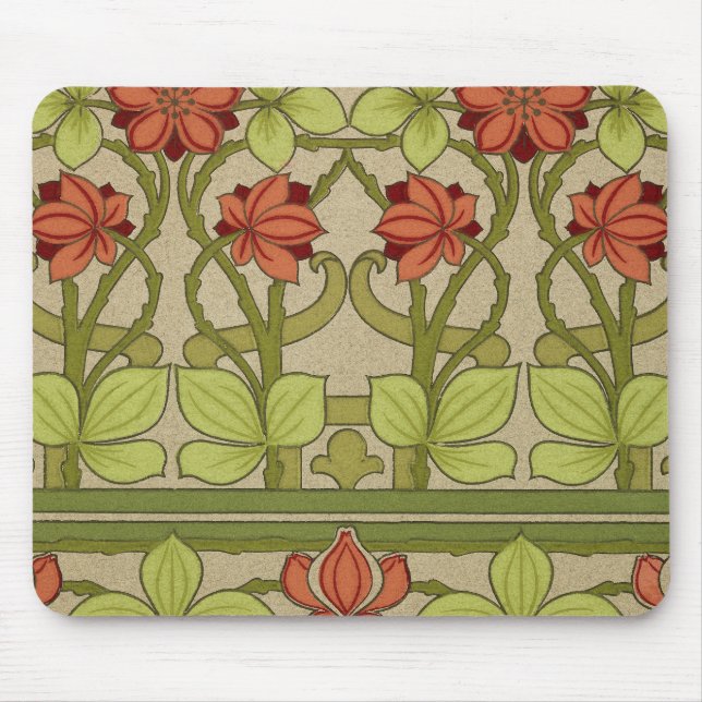 Frieze Border Art Nouveau Floral Mouse Mat (Front)