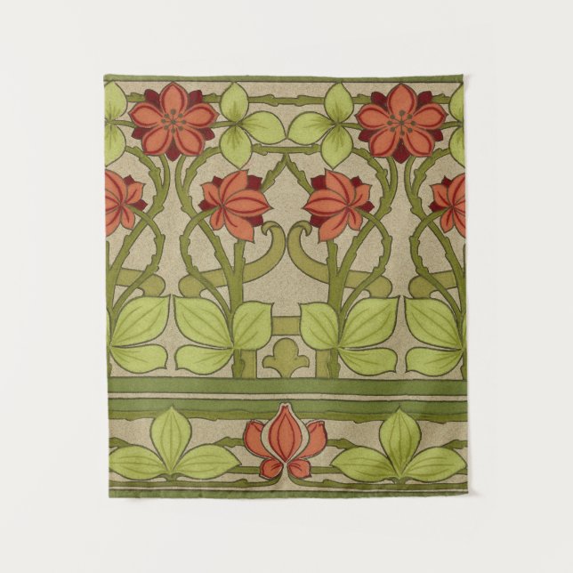 Frieze Border Art Nouveau Floral Tapestry (Front)