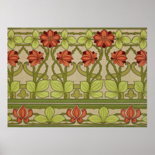 Frieze Border Art Nouveau Wallpaper Poster