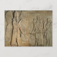 Frieze depicting a winged spirit