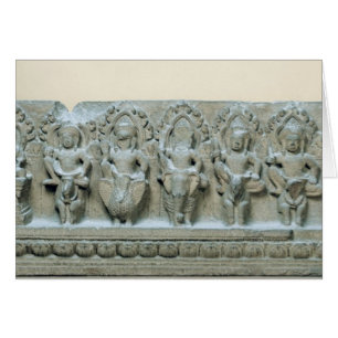 Frieze depicting nine divinities