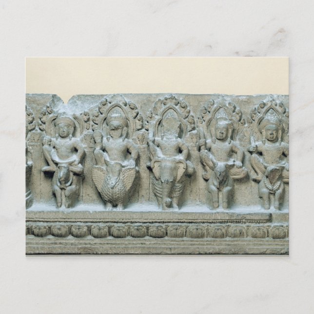 Frieze depicting nine divinities postcard (Front)