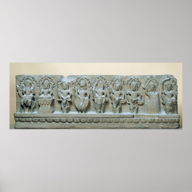 Frieze depicting nine divinities poster (Front)