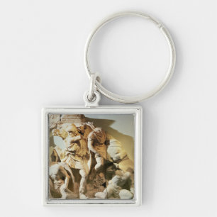 Frieze detail of a battle scene key ring