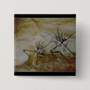 Frieze of deer, c.17000 BC 15 Cm Square Badge
