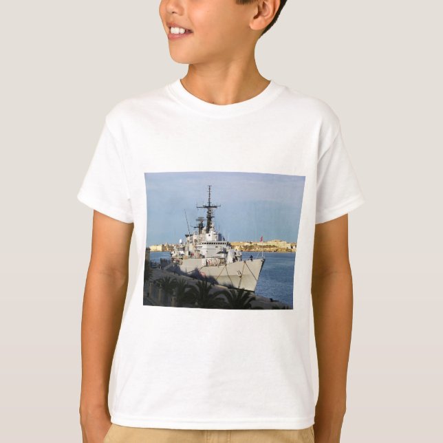Frigate in Malta. T-Shirt (Front)