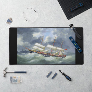 Frigate Training ship Atalanta 1885 Desk Mat