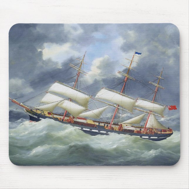 Frigate Training ship Atalanta 1885 Mouse Mat (Front)