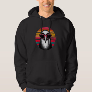 Frigatebird Bird Sunglasses Sunset Retro Style Vin Hoodie