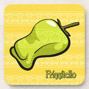 Friggitello Chilli Pepper Plastic Coaster