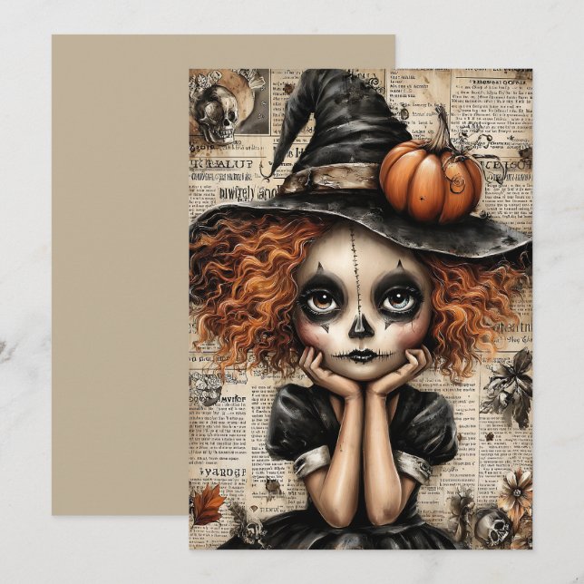 Fright & Delight Halloween Holiday Card (Front/Back)