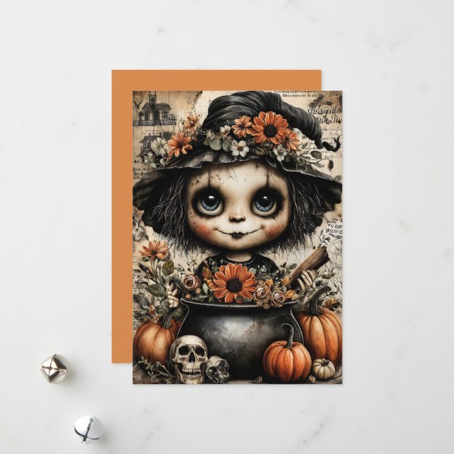 Fright & Delight Halloween Holiday Card (Front/Back In Situ)