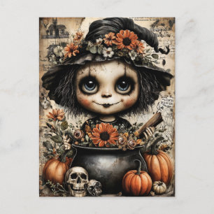 Fright & Delight Halloween Holiday Postcard