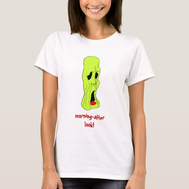 Fright Fest Cartoon Ghoul ladies petite t-shirt (Front)