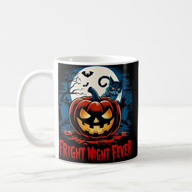 Fright Night Fever - Vintage Halloween Coffee Mug (Left)