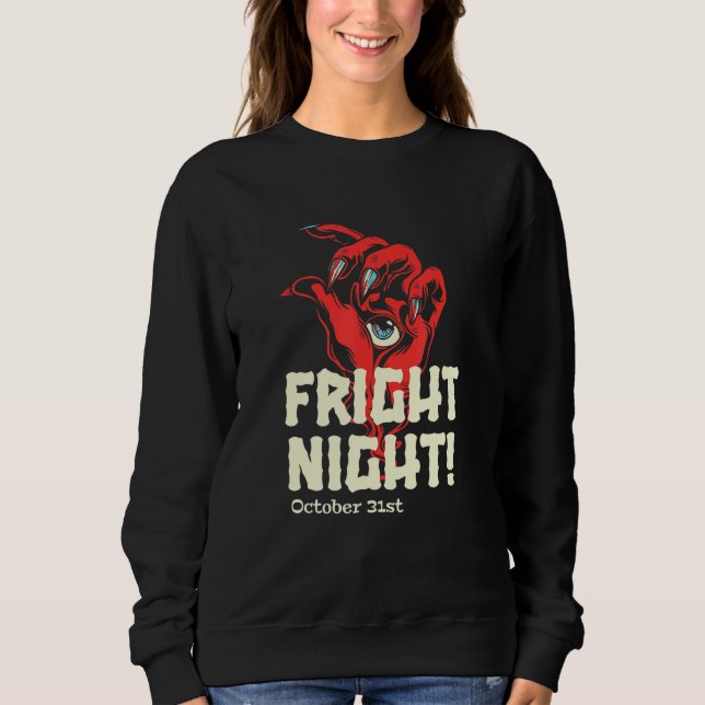 Fright Night Halloween Monster Sweatshirt (Front)