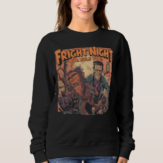 Fright Night Horror Poster – Retro Werewolf and Mo Sweatshirt