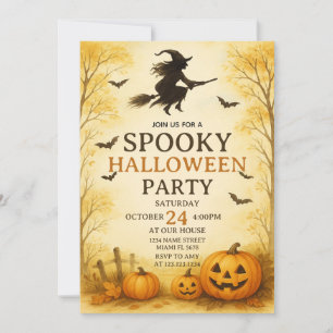 Fright Night Spooky Halloween Party Invitation