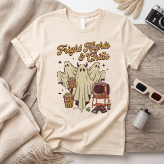 Fright Nights & Chills – Vintage Halloween Ghosts T-Shirt