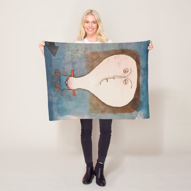 Fright of a Girl, Klee Fleece Blanket (In Situ)