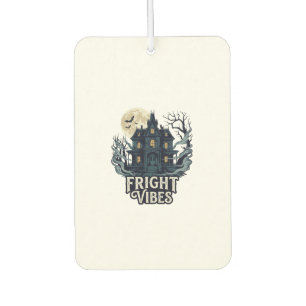 Fright Vibes Haloween Haunted House Full Moon Bats Car Air Freshener