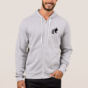 Frightened grim reaper and ghost. hoodie