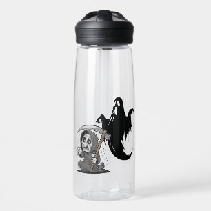 Frightened grim reaper and ghost. water bottle