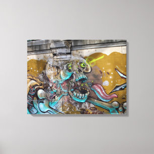 Frightened Skull Canvas Print
