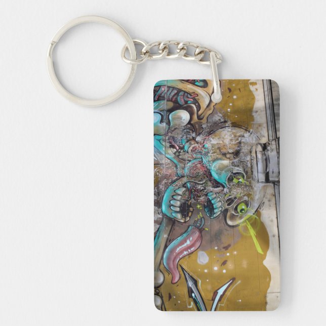 Frightened Skull Key Ring (Front)