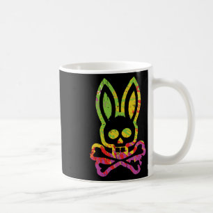 Frightening Bunny Rabbit Face Tie Dye Happy Easter Coffee Mug