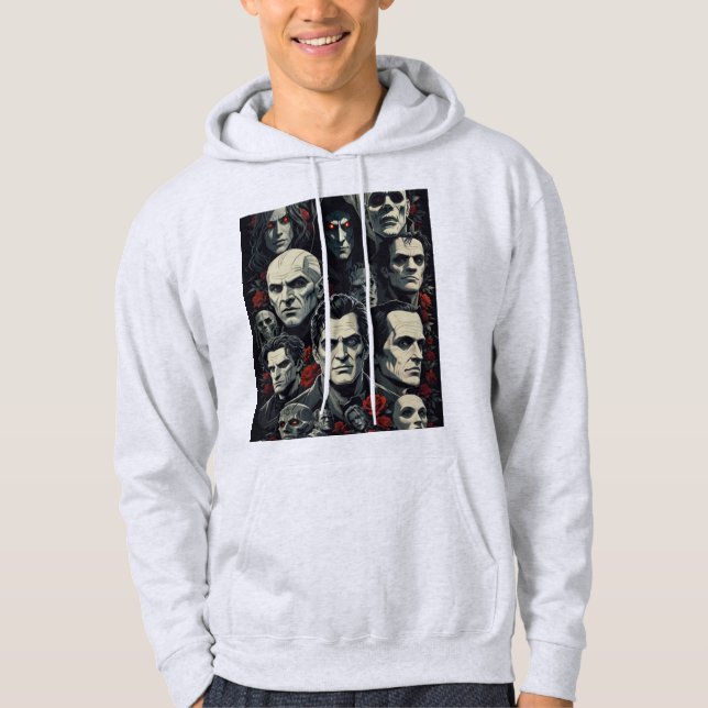 FRIGHTFUL MOVIE MASHUP DESIGN FOR HALLOWEEN  HOODIE (Front)