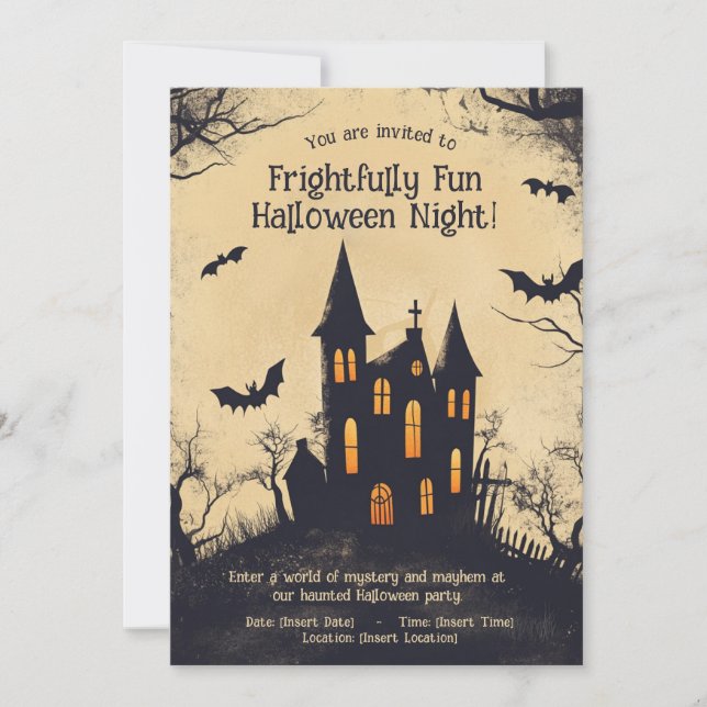 Frightfully Fun Halloween Party Invitation (Front)