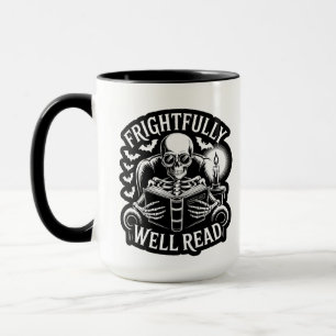 Frightfully Well Read Candlelight Skeleton Mug